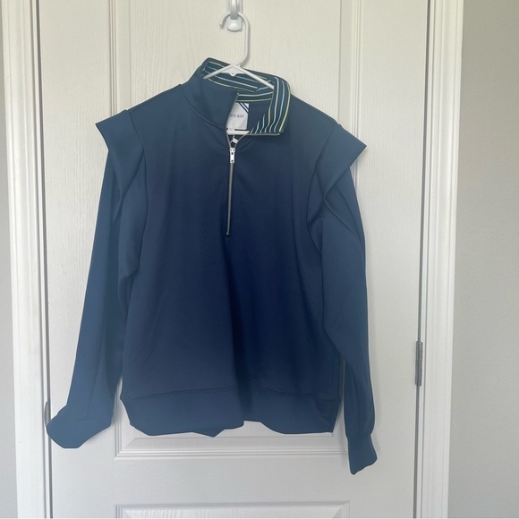 Addison Bay Mock Collar Quarter Zip Long Sleeve Poplar Pullover Sweater Size XL - Picture 9 of 12